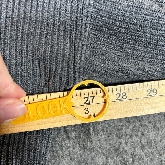 Vintage Eddie Bauer Mens Ribbed Heavy Knit Crewneck Sweater Gray XLT Made in USA - Picture 5 of 6